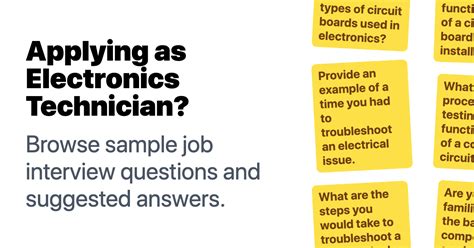 electronic technician interview questions